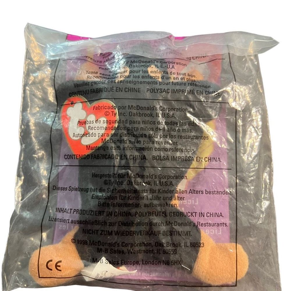 McDonalds‎ Ty Teenie Beanie Babies Lot Of 3 1998 Inch Worm Doby Dog Twig Giraffe - Picture 3 of 7